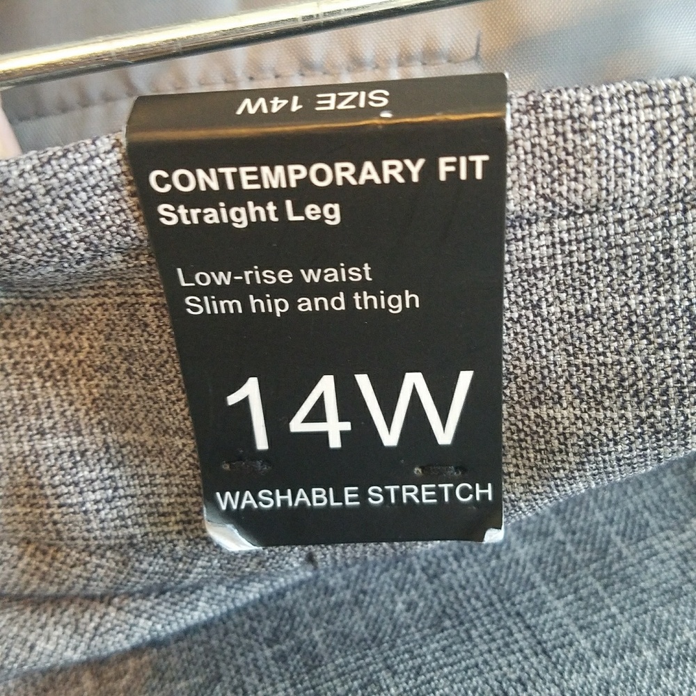 Amanda & Chelsea Straight Leg Grid Print Pants 14W - Picture 8 of 8